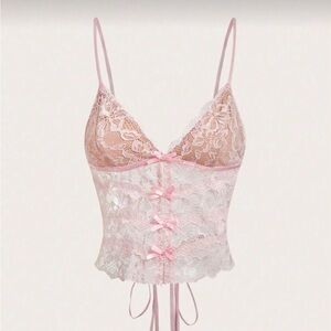 Chic Lace Pink Tank